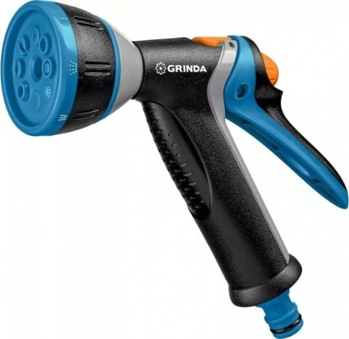 Пистолет для полива GRINDA BM-8 proline 8 режимов, курок сзади, металлический с tp [8-427339_z02]