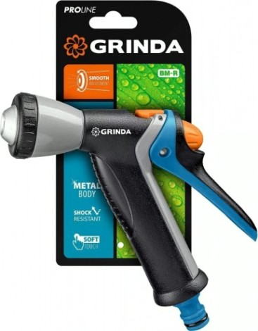 Пистолет для полива GRINDA BM-R proline плавная регулировка, курок сзади, металлич [8-427311_z02]