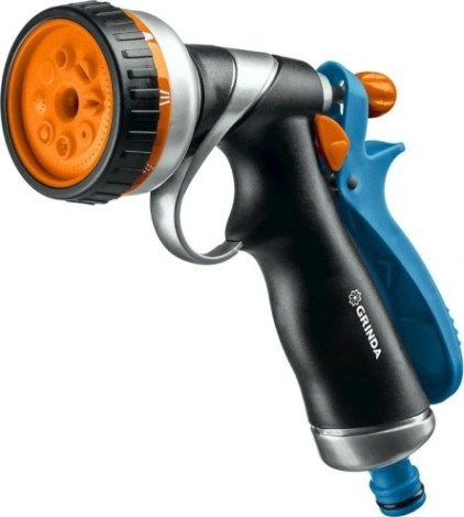 Пистолет для полива GRINDA RM-8 proline 8 режимов, курок сзади, металлический с tp [8-427143_z02]