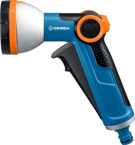 Пистолет для полива GRINDA X-8 proline 8 режимов, курок спереди, двухкомпонентный [8-427145_z02]