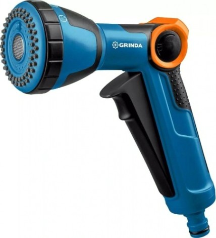 Пистолет для полива GRINDA X-S proline, душевой, 4 режима, курок спереди, с регул [429165]