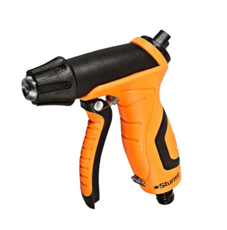 Пистолет для полива Sturm 3015-17-01Z 9 режимов, форсун цинк, корп с резин покрыт Пистолет для полива Sturm 3015-17-01Z 9 режимов, форсун цинк, корп с резин покрыт