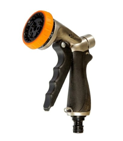 Пистолет для полива Sturm 3015-17-01ZB 7 режимов, цинк корп с резин покрыт Пистолет для полива Sturm 3015-17-01ZB 7 режимов, цинк корп с резин покрыт