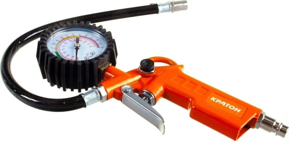 Пистолет КРАТОН TIG-01 для накачки шин с манометром [3 01 02 034]