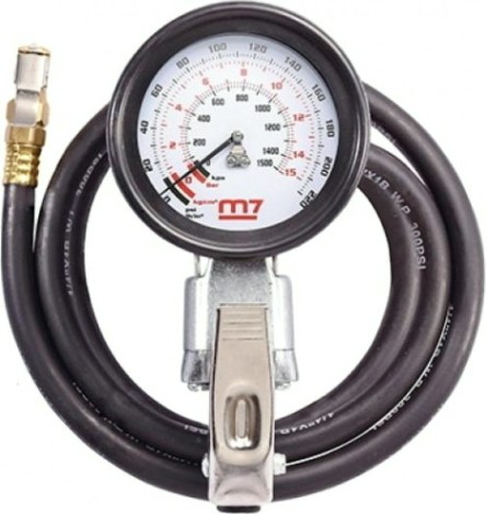 Пистолет MIGHTY SEVEN SB-425 для подкачки шин 15 бар, с манометром 80 мм