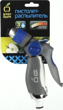 Пистолет-наконечник GREEN APPLE GWHM12-036 для полива 3 режима Пистолет-наконечник GREEN APPLE GWHM12-036 для полива 3 режима