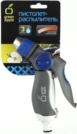 Пистолет-наконечник GREEN APPLE GWHM20-040 для полива 3 режима Пистолет-наконечник GREEN APPLE GWHM20-040 для полива 3 режима