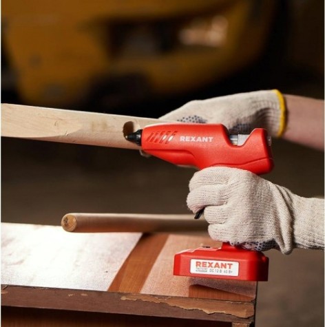 Пистолет термоклеевой аккумуляторный REXANT 60Вт, Ø11мм, ЭКСПЕРТ коробка [12-1553]