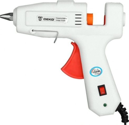 Пистолет термоклеевой сетевой DEKO DKGG100 SET4 (063-4971) [063-4971]