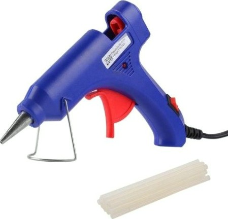 Пистолет термоклеевой сетевой DEKO DKGG20 20Вт SET2 с набором клеевых стержней [063-4966]