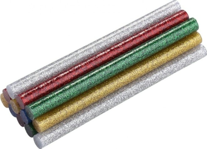 Пистолет термоклеевой сетевой DEKO DKGG40 SET 5 с набором цветных клеевых стержней (12 шт, 7 мм) [063-4970]