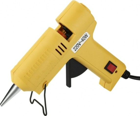 Пистолет термоклеевой сетевой DEKO DKGG40 SET4 с подставкой + набор клеевых стержней [063-4969]