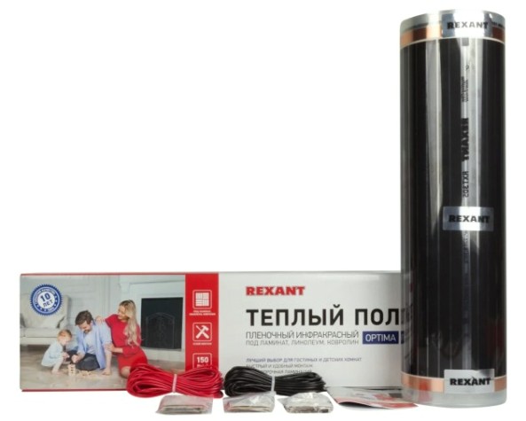 Пленка инфракрасная REXANT 51-0501-7 Optima 150, 1 м²/0,5х2 м/150Вт Пленка инфракрасная REXANT 51-0501-7 Optima 150, 1 м²/0,5х2 м/150Вт