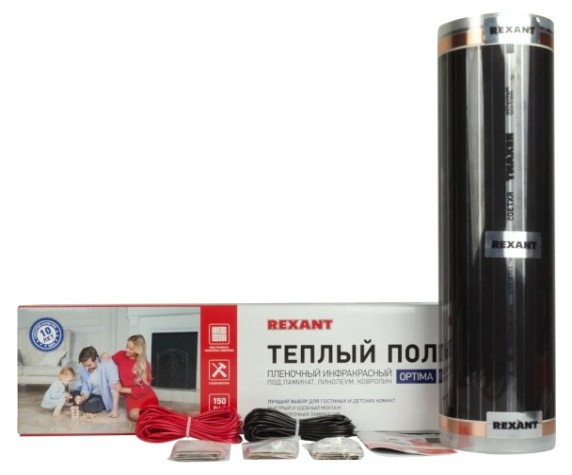 Пленка инфракрасная REXANT 51-0503-7 Optima 150, 2 м²/0,5х4 м/ 300Вт Пленка инфракрасная REXANT 51-0503-7 Optima 150, 2 м²/0,5х4 м/ 300Вт