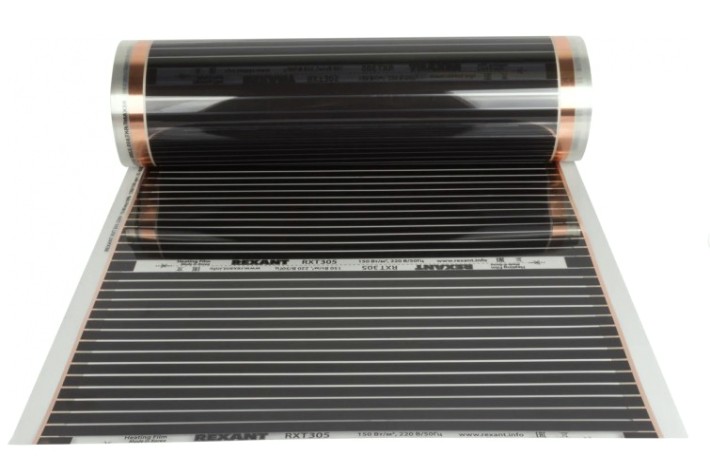 Пленка инфракрасная REXANT 51-0508-7 Optima 150, 5 м²/0,5х10 м/750Вт