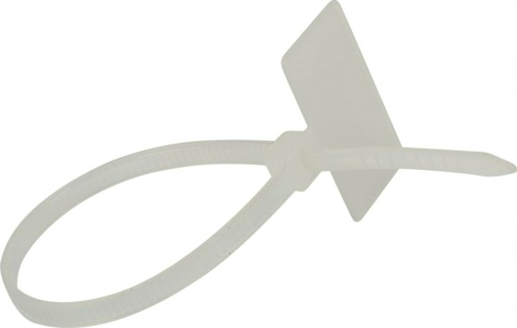 Пломба REXANT 07-0106-2 (50 штук) с площадкой под маркер nylon 100x2,5мм белый [07-0106-2]