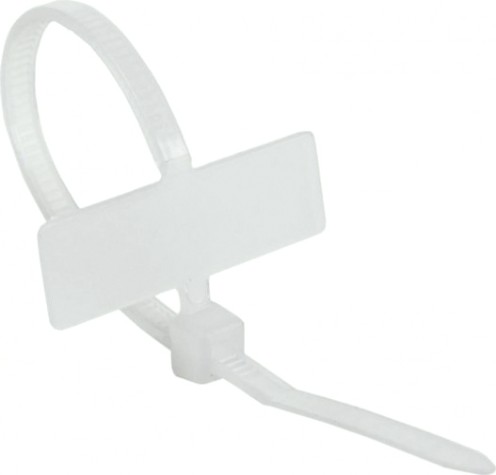 Пломба REXANT 07-0106 под маркер nylon 100x2,5мм белый (50 штук)