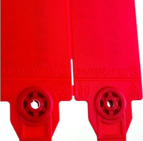 Пломба REXANT 07-6131 пластиковая, номерная, 320мм, красная (50 штук)