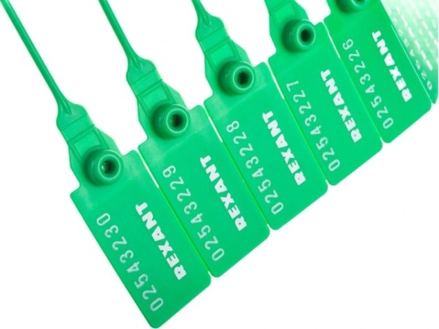 Пломба REXANT 07-6133 пластиковая, номерная, 320мм, зеленая (50 штук)