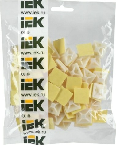 Площадка под хомуты IEK самоклеящаяся 20х20 бел. (уп. 100шт) [UHP30-20-100]