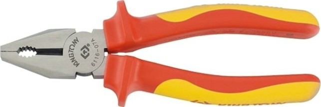 Плоскогубцы диэлектрические KING TONY 6116-08A 1000 V, 200 мм