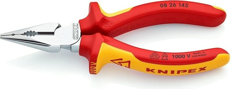 Плоскогубцы диэлектрические KNIPEX 0826145 1000 V, 145 мм, удлиненные [KN-0826145]