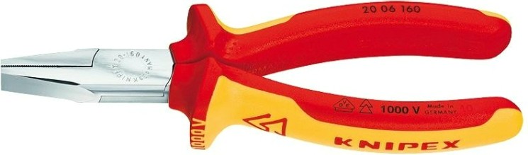 Плоскогубцы диэлектрические KNIPEX 2006160 1000 V, 160 мм [KN-2006160]