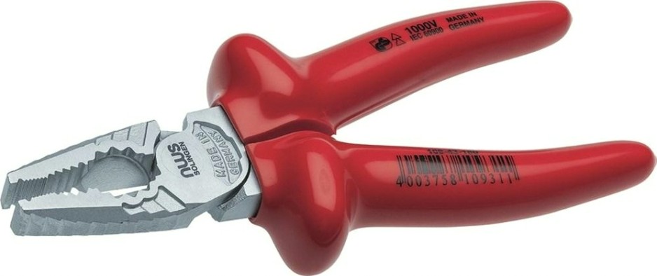 Плоскогубцы диэлектрические NWS 109-43-165 CombiMax 1000 V, 165 мм [109-43-165]
