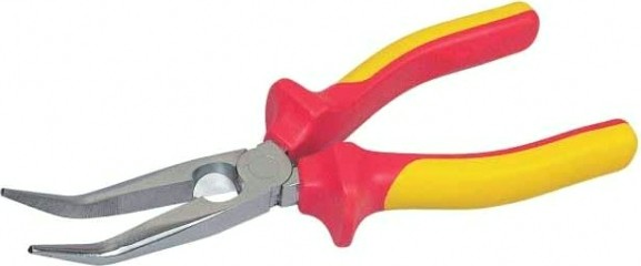 Плоскогубцы диэлектрические STANLEY 0-84-008 200 мм, 1000 V, изогнутые губки Плоскогубцы диэлектрические STANLEY 0-84-008 200 мм, 1000 V, изогнутые губки