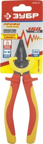 Плоскогубцы диэлектрические ЗУБР "ПРОФИЭЛЕКТРИК" 160 мм 22145-1-16 [22145-1-16]