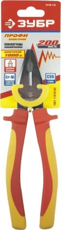 Плоскогубцы диэлектрические ЗУБР "ПРОФИЭЛЕКТРИК" 200 мм 22145-1-20 [22145-1-20]