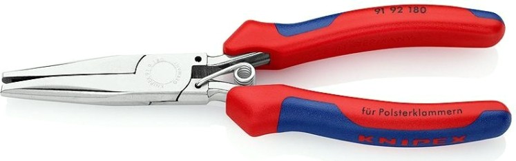 Плоскогубцы для мебельных скоб KNIPEX 9192180 185 мм [KN-9192180]