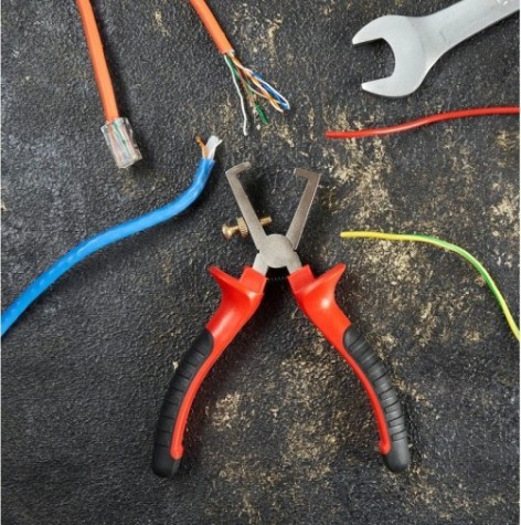 Плоскогубцы для зачистки проводов REXANT 12-4646 160 мм, двухкомпонентные рукоятки