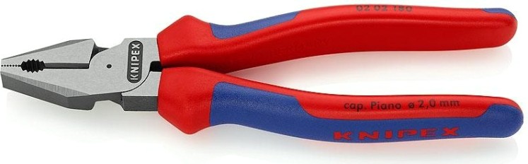 Плоскогубцы KNIPEX 0202180SB 180 мм комбинированные, особой мощности [KN-0202180SB]