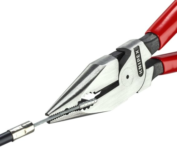 Плоскогубцы KNIPEX KN-0821185SB комбинированные остроконечные с удлиненными губкам