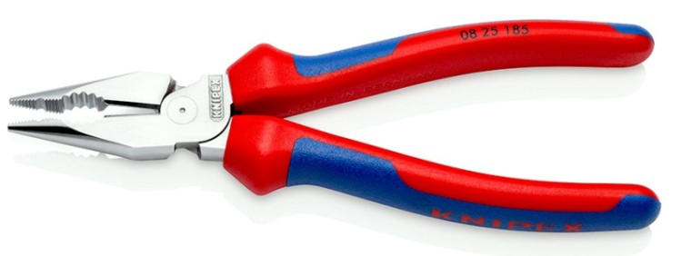 Плоскогубцы KNIPEX KN-0825185SB комбинированные остроконечные с удлиненными губкам