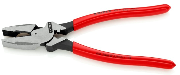 Плоскогубцы KNIPEX KN-0911240SB Lineman's электромонтажные, зона обжима, 240 мм