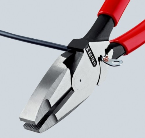 Плоскогубцы KNIPEX KN-0911240SB Lineman's электромонтажные, зона обжима, 240 мм