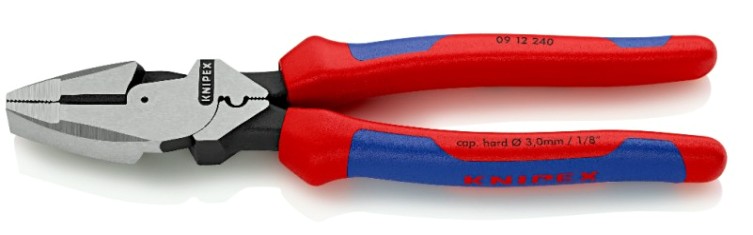Плоскогубцы KNIPEX KN-0912240TBK Lineman's электромонтажные, зона обжима, 240 мм