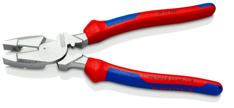Плоскогубцы KNIPEX KN-0915240 Lineman's электромонтажные, зона обжима, 240 мм