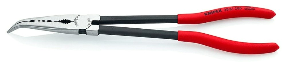 Плоскогубцы KNIPEX KN-2881280SB монтажные юстировочные, для труднодоступных мест,