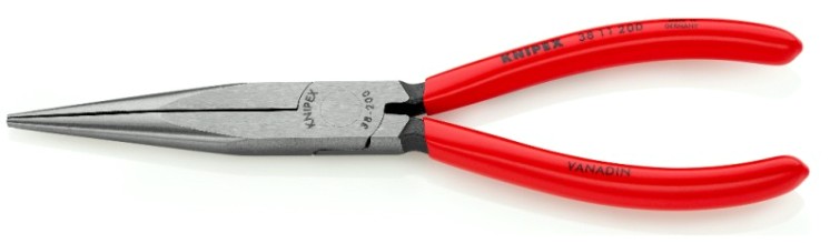 Плоскогубцы KNIPEX KN-3811200SB механика, плоскокруглые губки, 200 мм