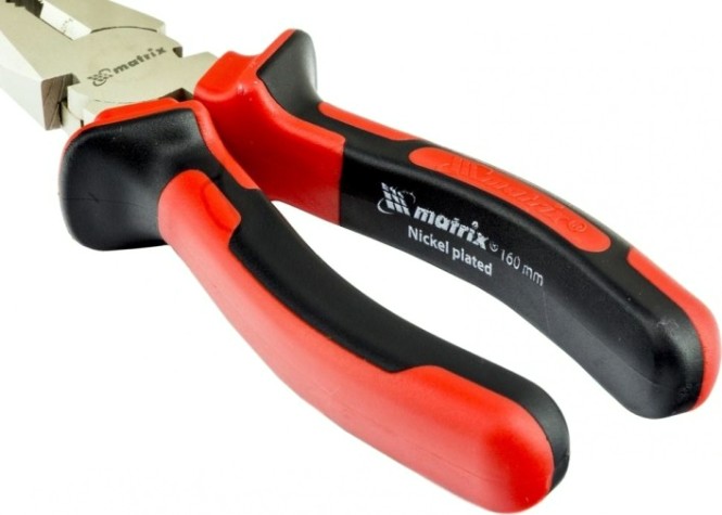 Плоскогубцы MATRIX "NICKEL" 160 мм, двухкомпонентные рукоятки 16902 [16902]