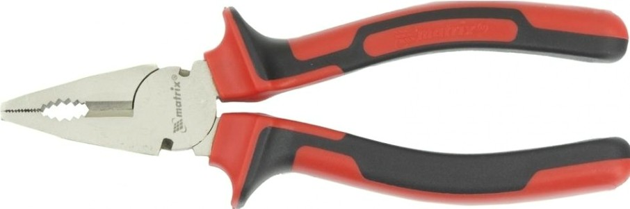Плоскогубцы MATRIX "NICKEL" 180 мм, двухкомпонентные рукоятки 16904 [16904]