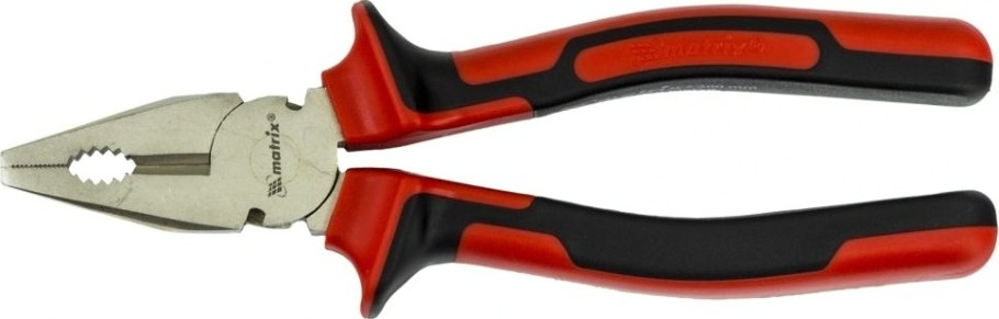 Плоскогубцы MATRIX "NICKEL" 200 мм, двухкомпонентные рукоятки 16906 [16906]