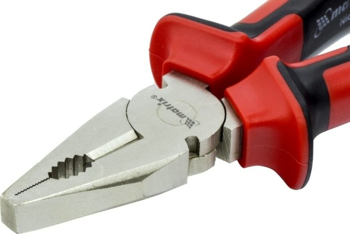 Плоскогубцы MATRIX "NICKEL" 200 мм, двухкомпонентные рукоятки 16906 [16906]