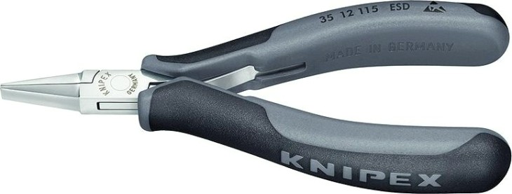 Плоскогубцы прецизионные антистатические KNIPEX 3512115ESD 115 мм [KN-3512115ESD]