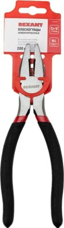 Плоскогубцы REXANT 12-4613-1 комбинированные 200 мм обливные рукоятки