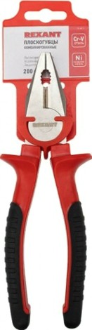 Плоскогубцы REXANT 12-4613 комбинированные 200 мм, двухкомпонентные рукоятки