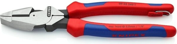 Плоскогубцы со страховочным креплением KNIPEX 0902240T 240 мм [KN-0902240T]
